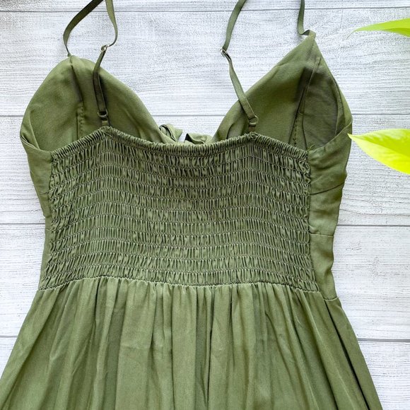 Maxi dress from Italy, green S/M - Picture 5 of 5
